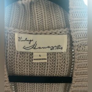 Vintage Havana Beige Knit Sweater Cardigan